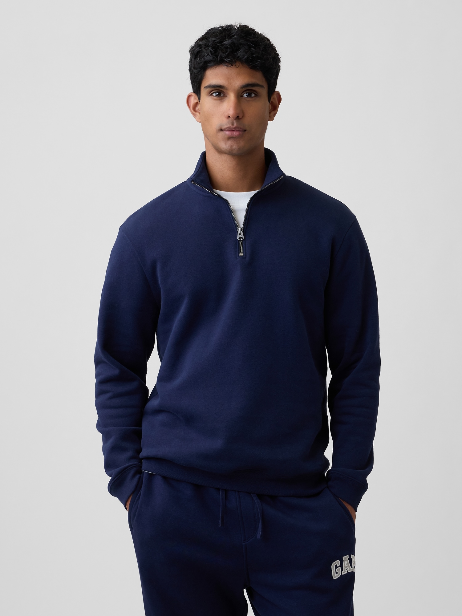 Adult Relaxed Quarter-Zip Fleece Sweatshirt