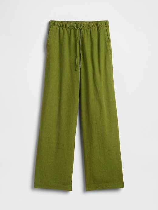 Image number 7 showing, Relaxed Linen-Blend Wide-Leg Pants