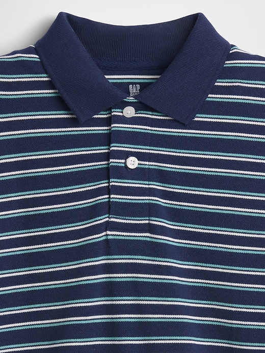Image number 3 showing, Kids Stripe Pique Polo Shirt