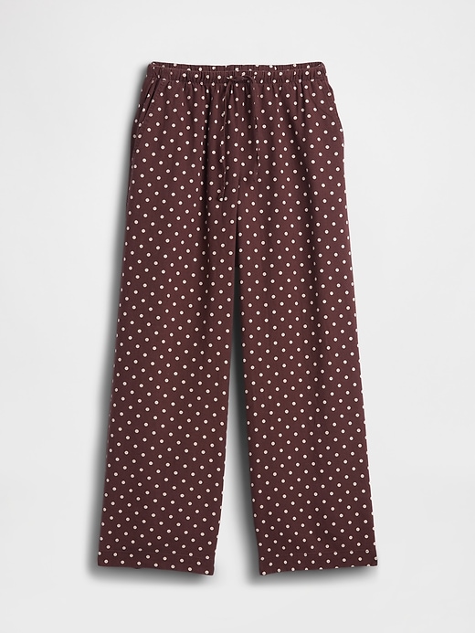 Image number 7 showing, Mid Rise Pull-On Wide-Leg Linen-Blend Pants