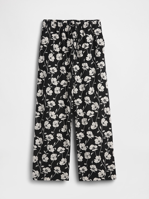 Image number 7 showing, Mid Rise Pull-On Wide-Leg Linen-Blend Pants