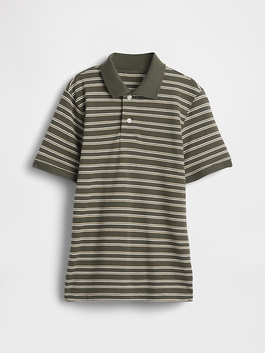 Image number 1 showing, Kids Stripe Pique Polo Shirt