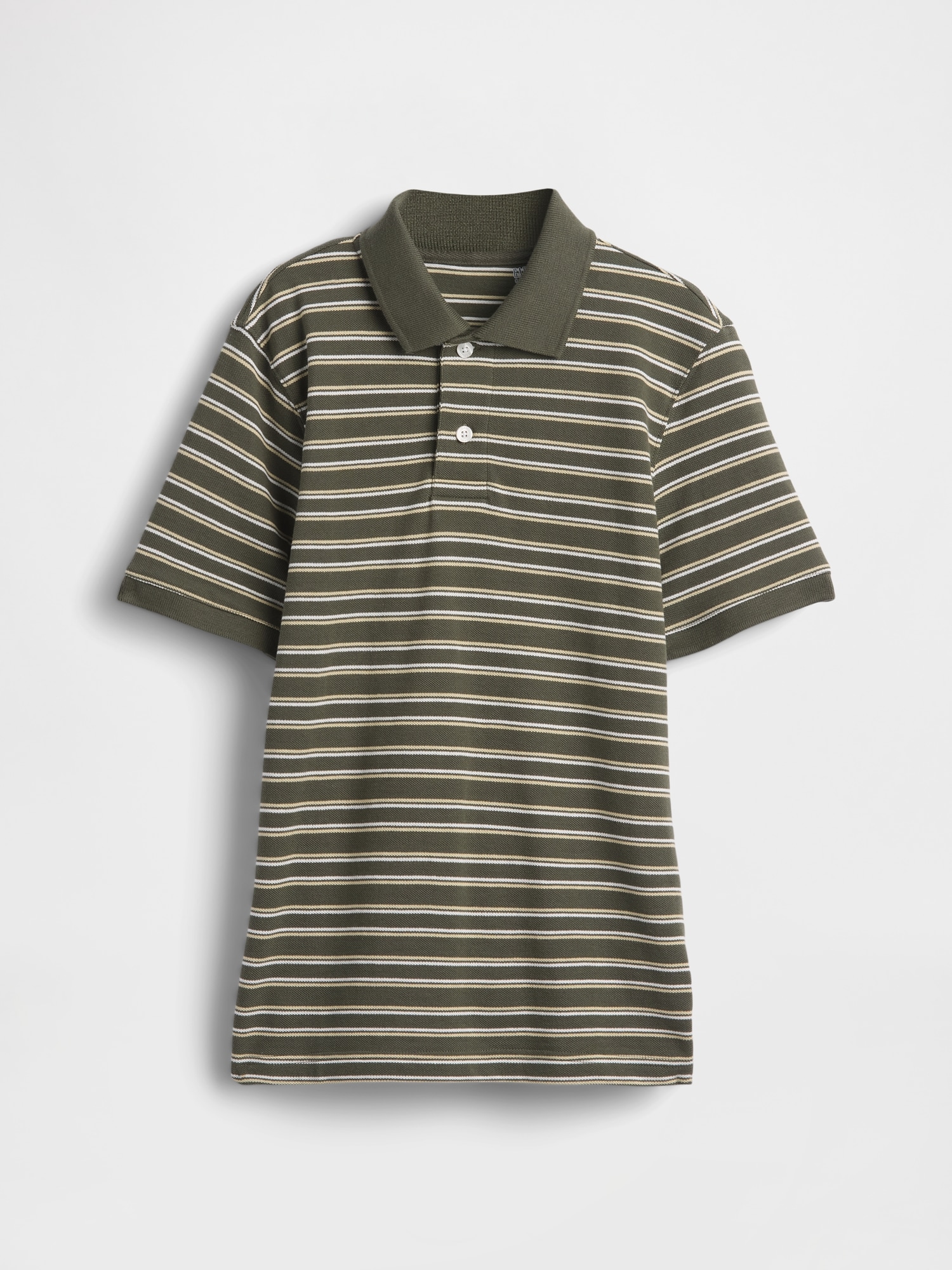 Kids Stripe Pique Polo Shirt
