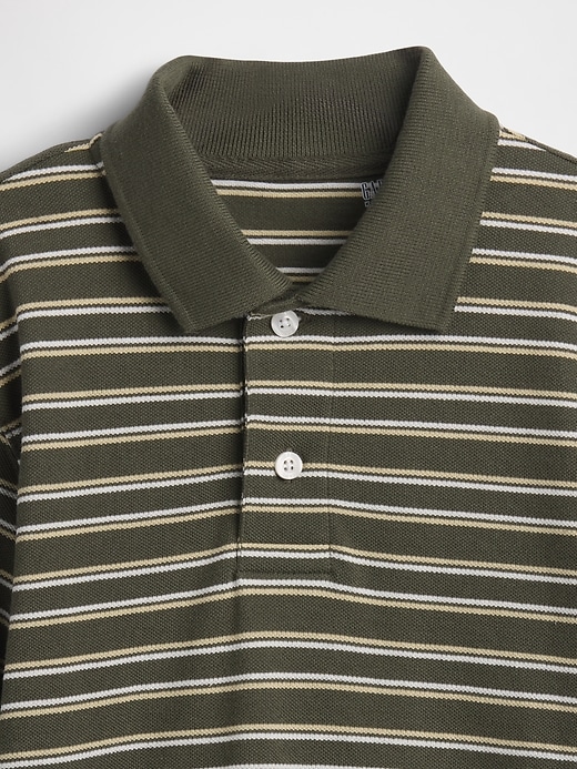 Image number 3 showing, Kids Stripe Pique Polo Shirt