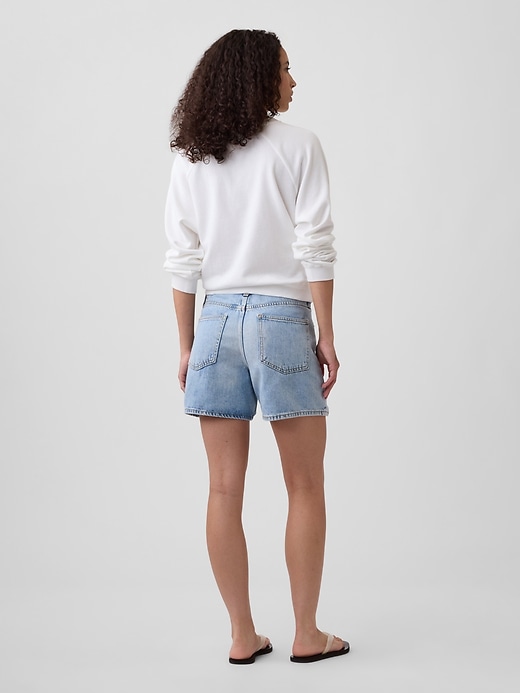 Image number 4 showing, SuperSoft Drawstring Denim Midi Shorts