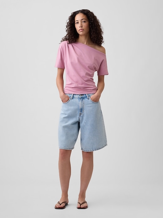 Image number 3 showing, Stretch Jersey One-Shoulder Top