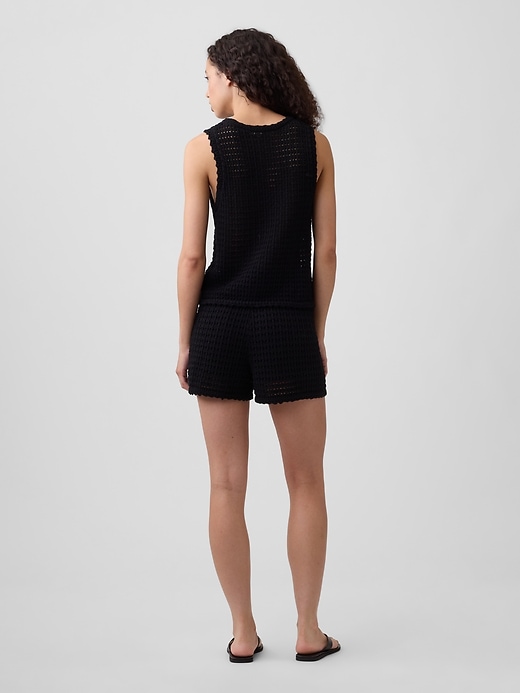 Image number 4 showing, Relaxed Pull-On Crochet Sweater Shorts