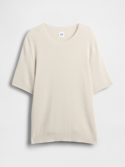 Image number 5 showing, Ribbed Crewneck Sweater T-Shirt
