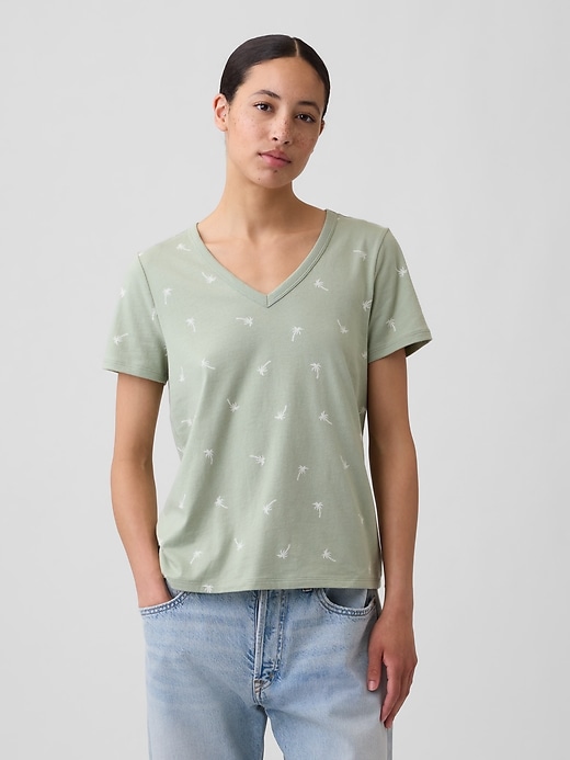 Image number 1 showing, Favorite Print V-Neck T-Shirt