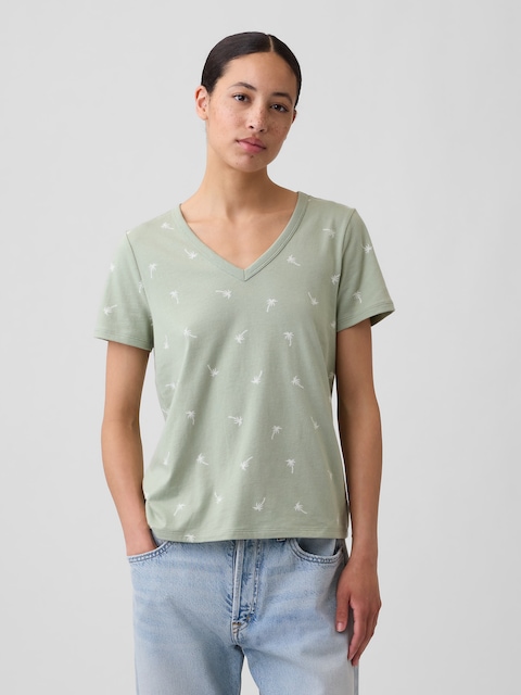 Favorite Print V-Neck T-Shirt