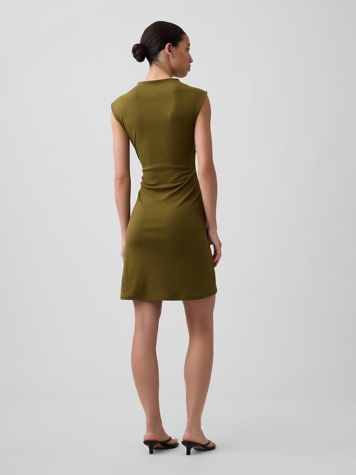 Image number 2 showing, Modern Ribbed Ruched Mini Dress
