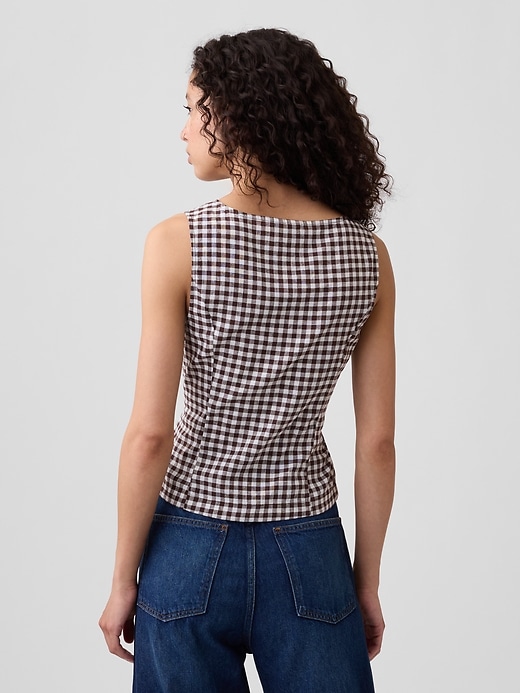 Image number 2 showing, Boatneck Button-Up Top