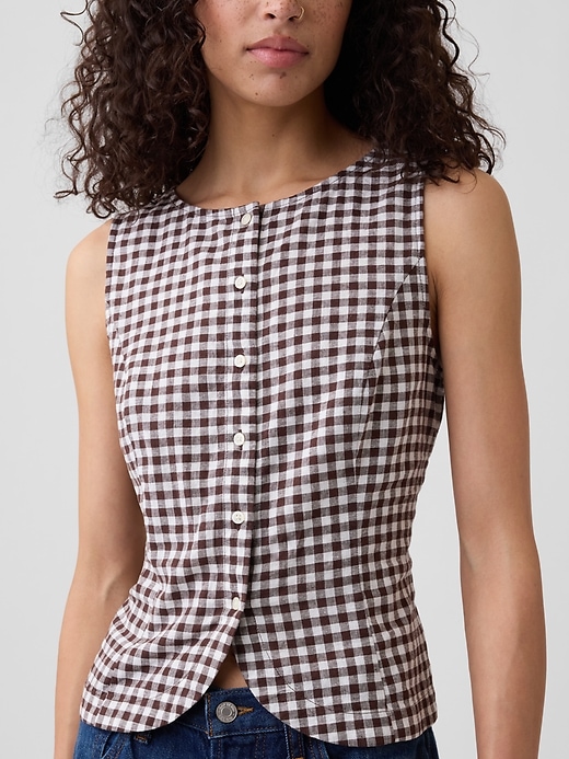 Image number 4 showing, Boatneck Button-Up Top