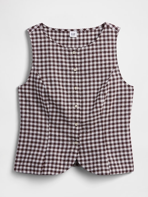Image number 5 showing, Boatneck Button-Up Top
