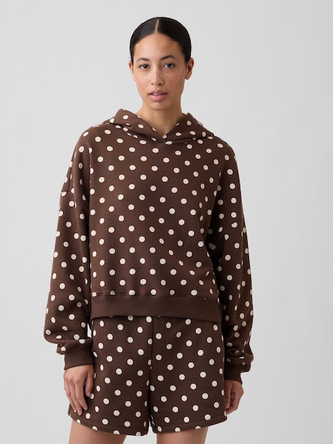 Relaxed Gap Mini-Logo Cropped Hoodie