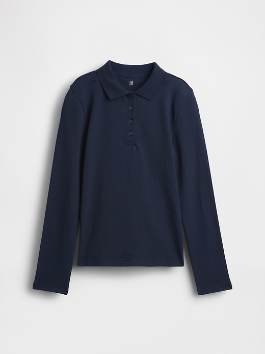 Image number 1 showing, Kids Uniform Stretch Pique Polo Shirt