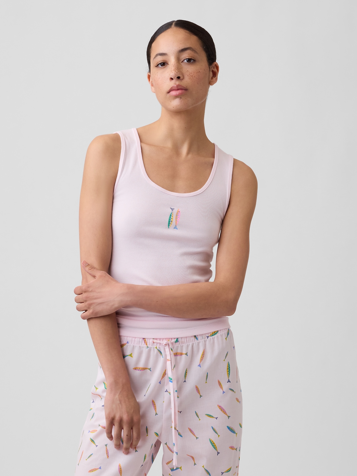 Gap Logo Ribbed Tank Top