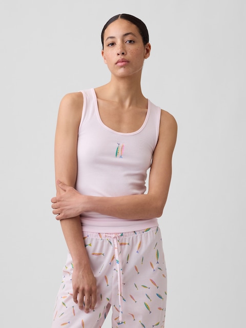 Gap Logo Ribbed Tank Top