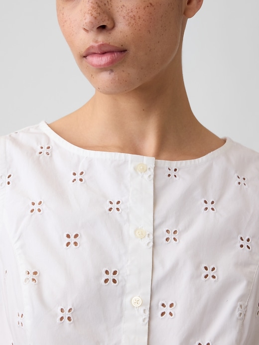 Image number 4 showing, Boatneck Button-Up Top
