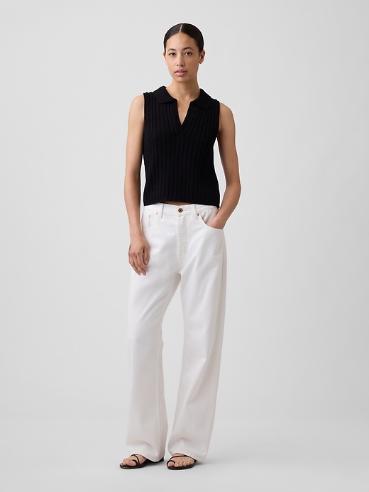 Image number 3 showing, Sleeveless Crochet Collared Top