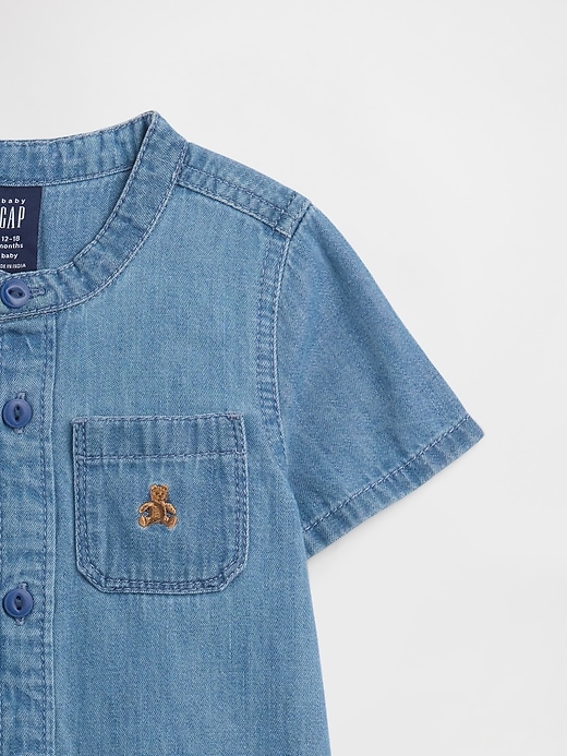 Image number 2 showing, Baby Brannan Bear Denim Romper