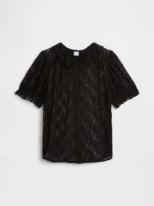 Image number 1 showing, Relaxed Lace Ruffle Top