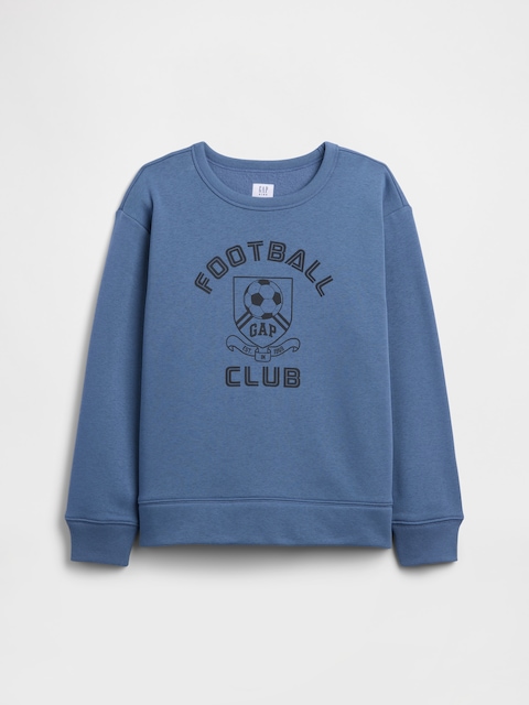 Kids Relaxed Gap Football Sweatshirt