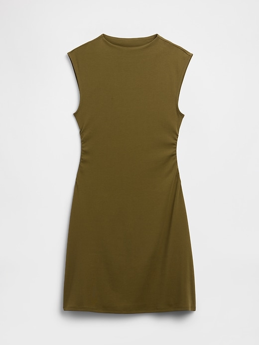 Image number 4 showing, Modern Ribbed Ruched Mini Dress