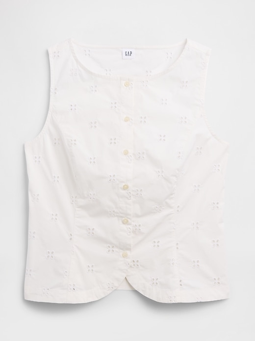 Image number 5 showing, Boatneck Button-Up Top