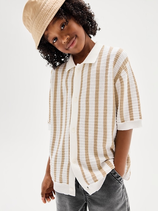 Image number 4 showing, Kids Relaxed Textured Sweater Shirt