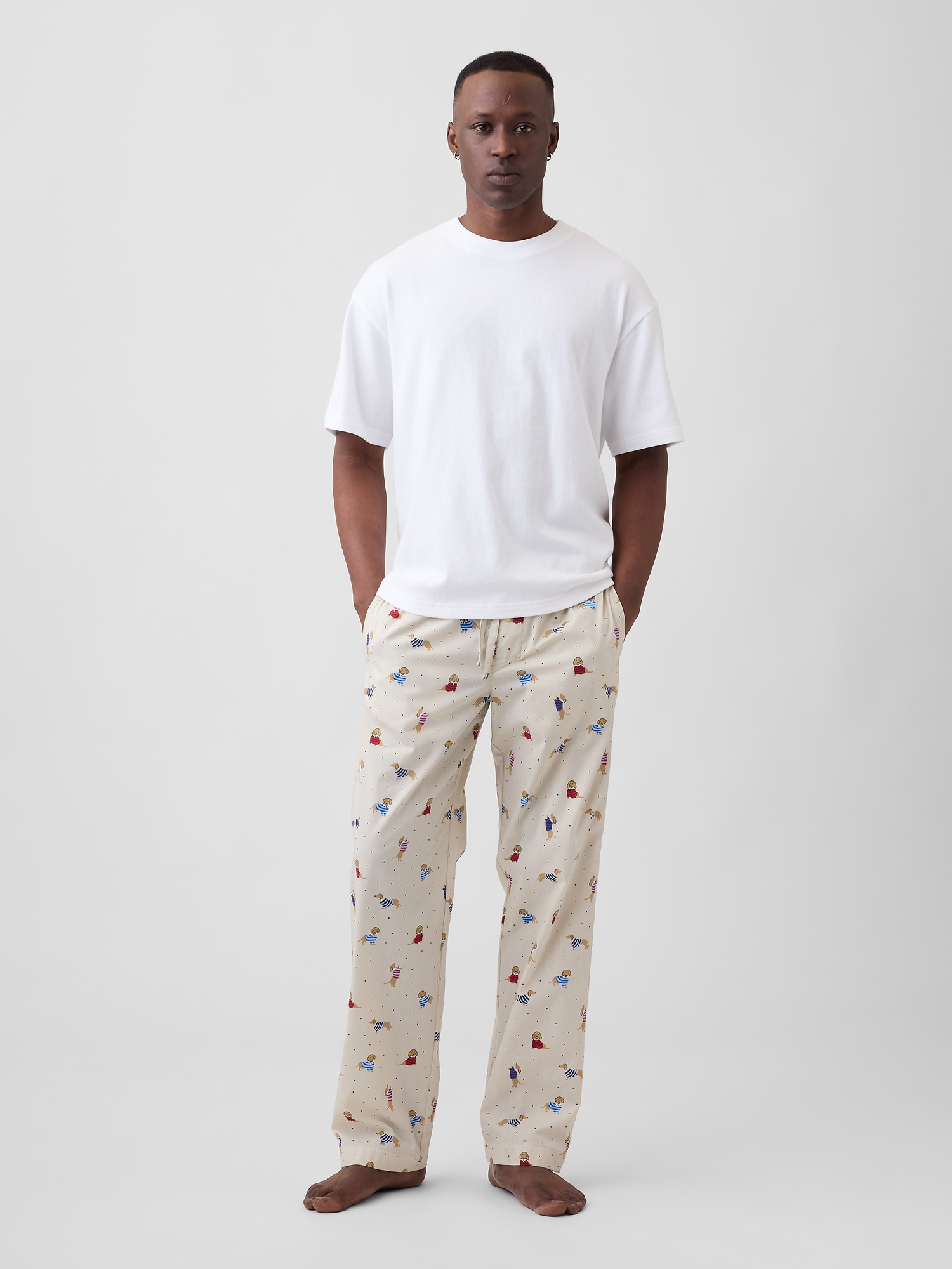 Relaxed Poplin PJ Pants