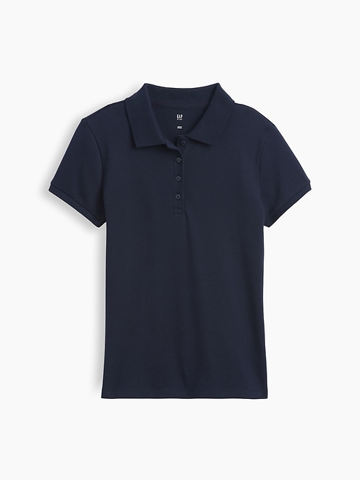 Image number 1 showing, Kids Uniform Stretch Pique Polo Shirt