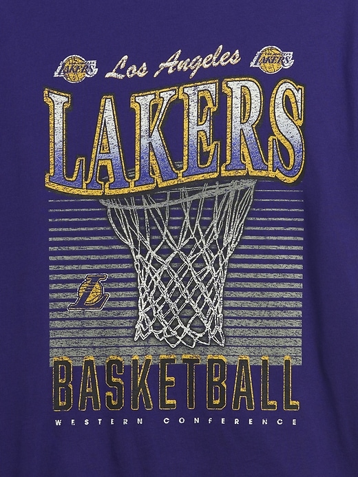 Image number 4 showing, Adult NBA Los Angeles Lakers Relaxed Graphic T-Shirt