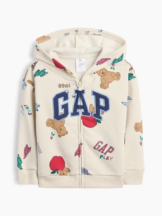 Image number 1 showing, babyGap Relaxed Print Logo Zip Hoodie