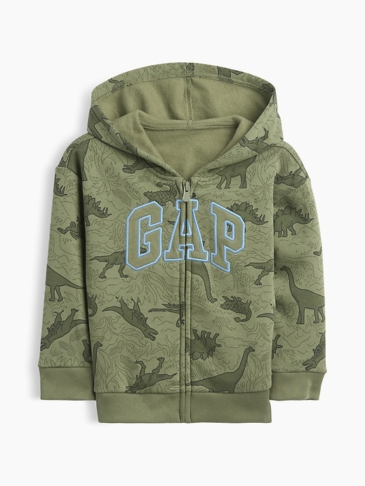 Image number 1 showing, babyGap Relaxed Print Logo Zip Hoodie