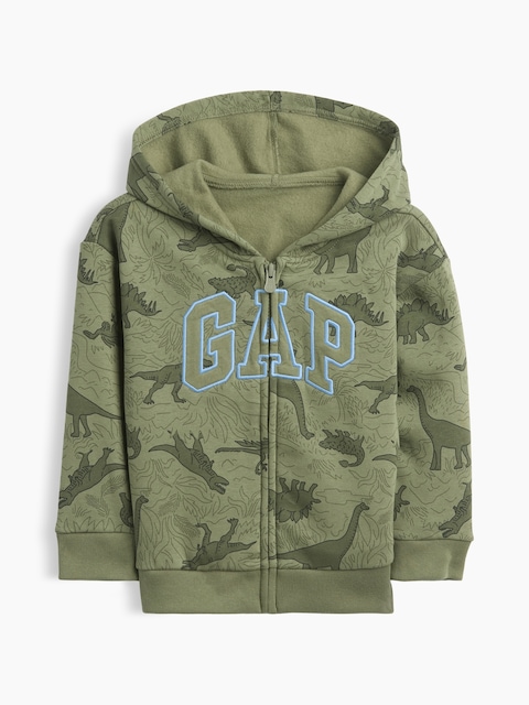 babyGap Relaxed Print Logo Zip Hoodie