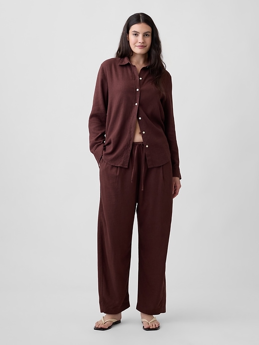 Image number 5 showing, Mid Rise Pull-On Barrel Pants