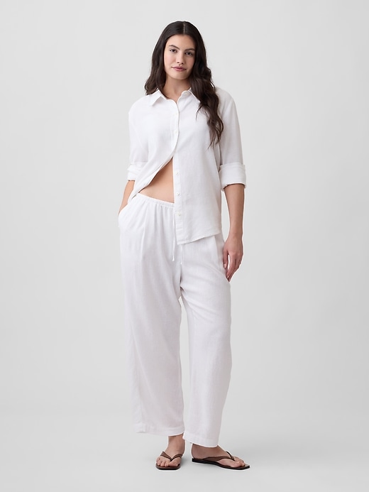Image number 5 showing, Mid Rise Pull-On Barrel Pants