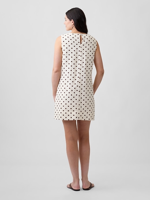 Image number 5 showing, Linen-Blend Apron Mini Dress