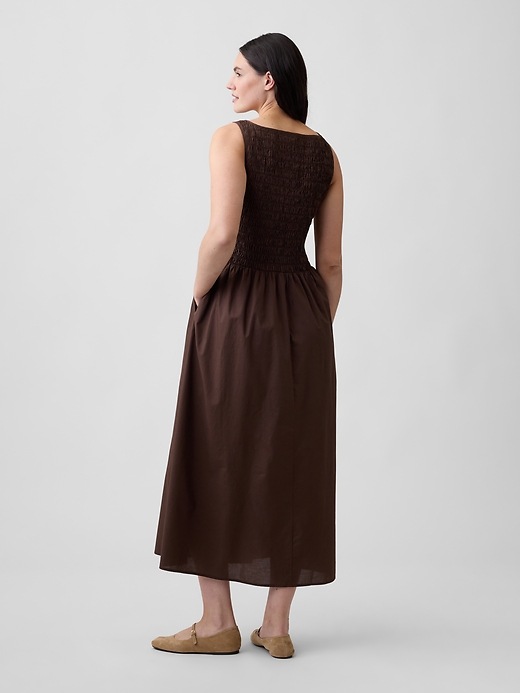 Image number 5 showing, Smocked Boatneck Maxi Dress