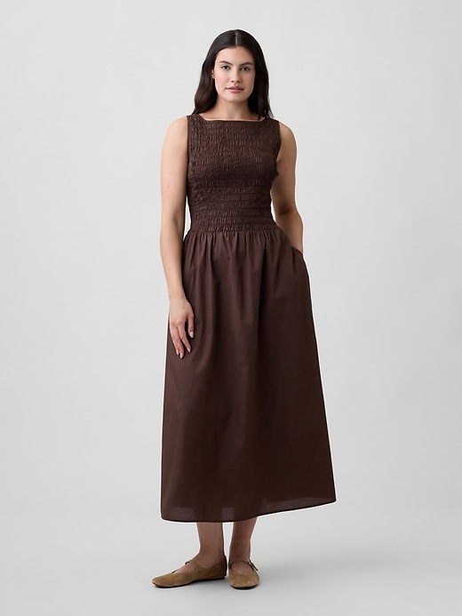 Image number 4 showing, Smocked Boatneck Maxi Dress
