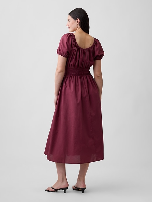 Image number 5 showing, Puff Sleeve V-Neck Maxi Dress