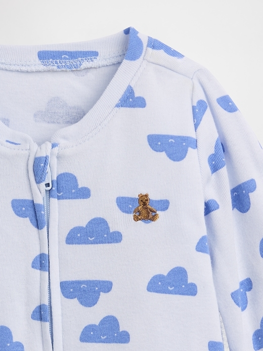 Image number 2 showing, Baby Print Two-Way Zip One-Piece