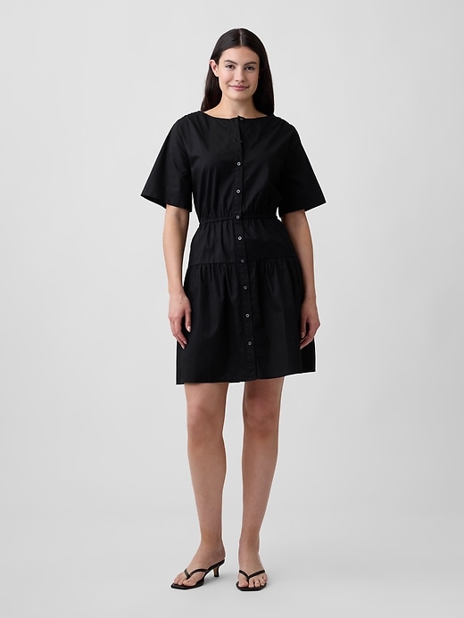Image number 4 showing, Poplin Button-Up Mini Dress