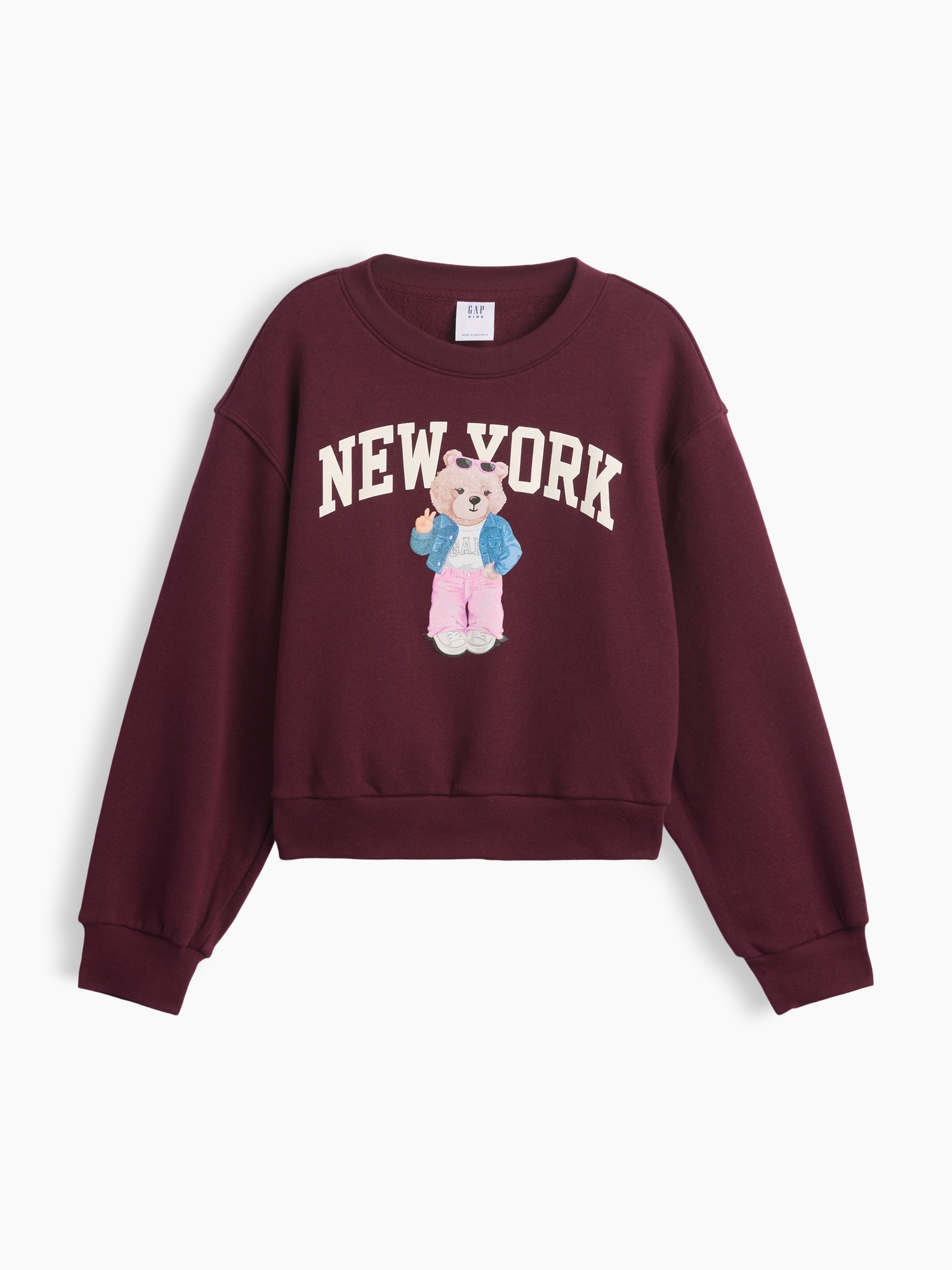 Kids Relaxed Wedge Crewneck Sweatshirt | Gap Factory