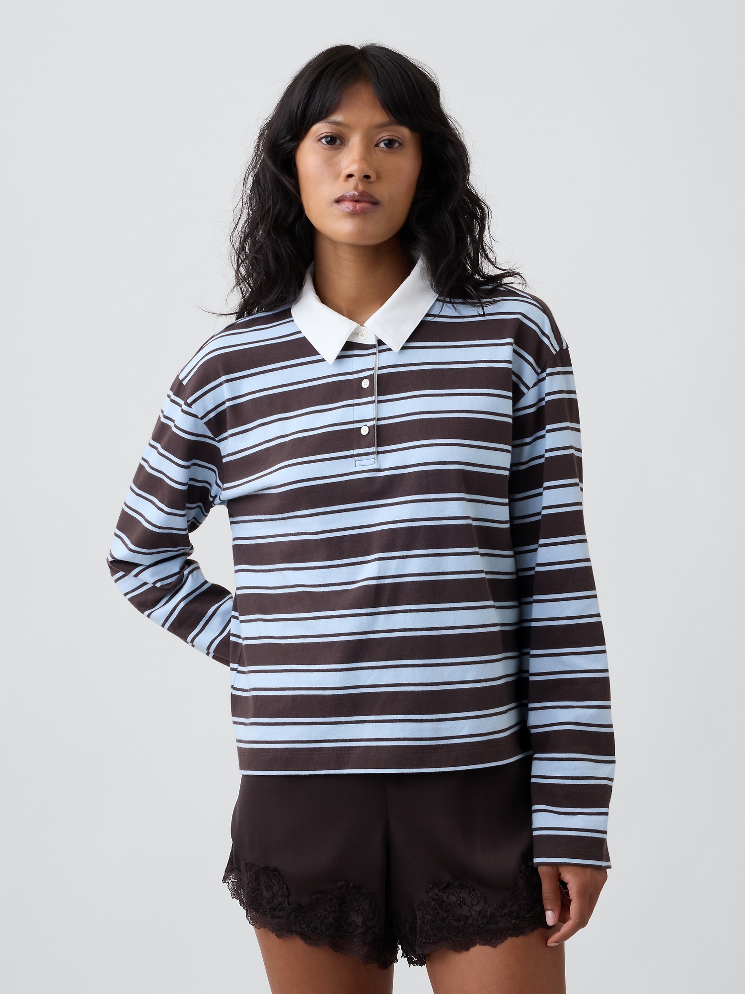 Relaxed Rugby Polo Shirt