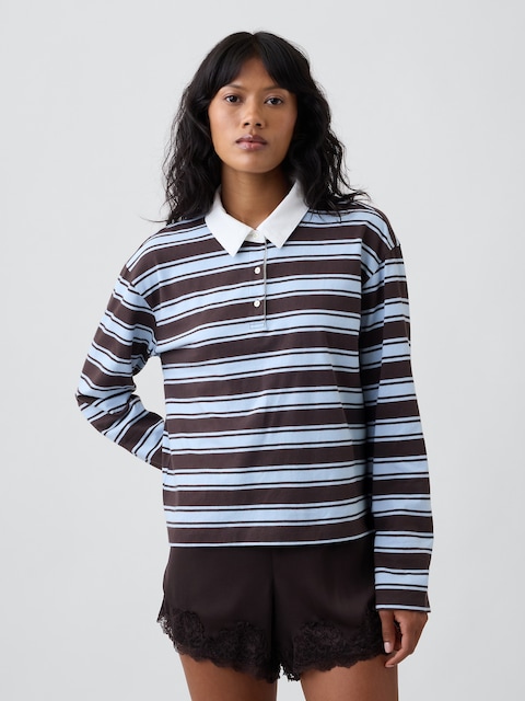 Relaxed Rugby Polo Shirt