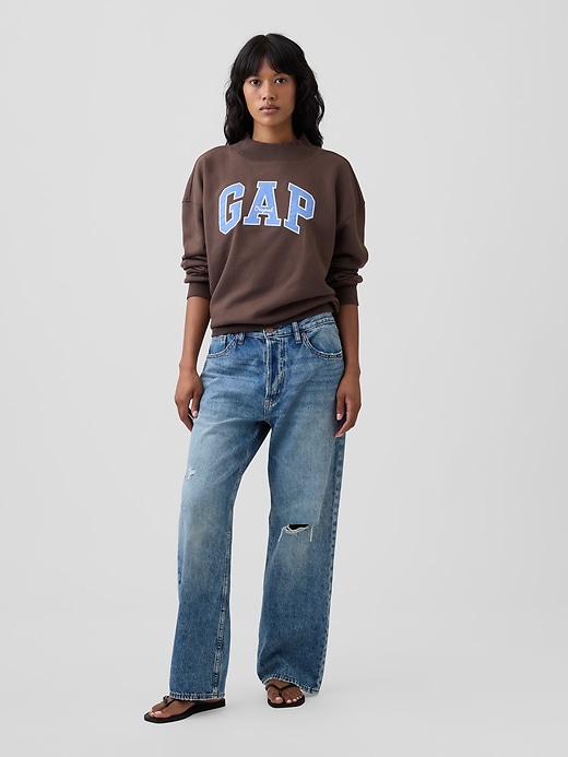 Image number 3 showing, Oversized Gap Logo Mockneck Tunic Sweatshirt