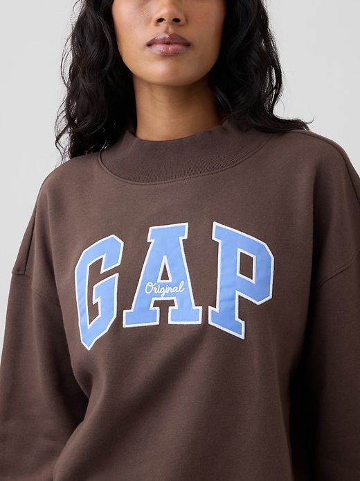 Image number 4 showing, Oversized Gap Logo Mockneck Tunic Sweatshirt