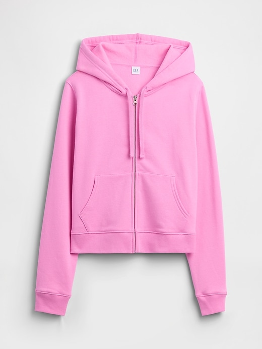 Image number 5 showing, Cropped Fleece Zip Hoodie
